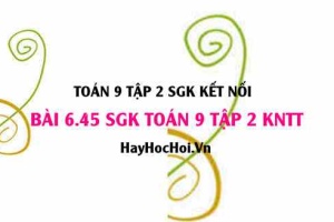 Bài 6.45 SGK Toán 9 tập 2 Kết nối tri thức